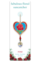Fabulous Florals Suncatcher Rose with Heart