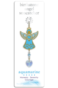 Carded Birthstone Celestial Angel - Aquamarine