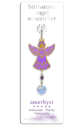 Carded Birthstone Celestial Angel - Amethyst