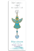 Carded Birthstone Celestial Angel - Blue Zircon