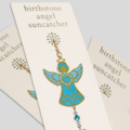 Carded Birthstone Celestial Angel - Blue Zircon