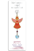 Carded Birthstone Celestial Angel - Garnet