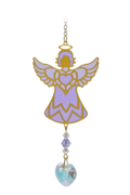 Carded Birthstone Celestial Angel - Light Amethyst