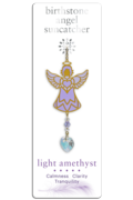 Carded Birthstone Celestial Angel - Light Amethyst