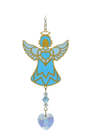 Carded Birthstone Celestial Angel - Aquamarine