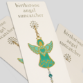 Carded Birthstone Celestial Angel - Emerald