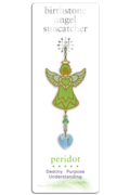 Carded Birthstone Celestial Angel - Peridot