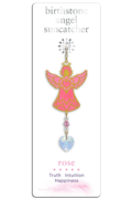 Carded Birthstone Celestial Angel - Rose