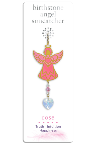 Carded Birthstone Celestial Angel - Rose
