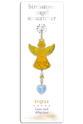 Carded Birthstone Celestial Angel - Topaz