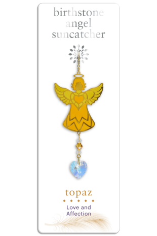 Carded Birthstone Celestial Angel - Topaz