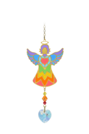 Carded Crystal Dreams Celestial Angel - Rainbow