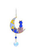 Carded Crystal Dreams Cats on Roof - Moonlight