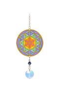 Carded Crystal Dreams Flower of Life - Rainbow