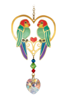 Carded Crystal Dreams Lovebirds Tropical