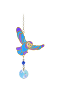 Carded Crystal Dreams Owl in Flight - Moonlight