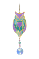 Carded Crystal Dreams Owl - Aurora