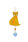 Carded Crystal Dreams Sitting Cat - Marmalade