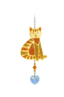 Carded Crystal Dreams Sitting Cat - Marmalade
