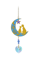 Carded Crystal Dreams Two Cats Moon - Moonlight