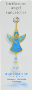 Carded Birthstone Celestial Angel - Aquamarine