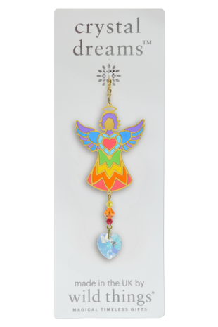 Carded Crystal Dreams Celestial Angel - Rainbow