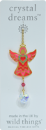 Carded Crystal Dreams Celestial Angel - Rose
