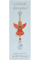 Carded Crystal Dreams Celestial Angel - Rose