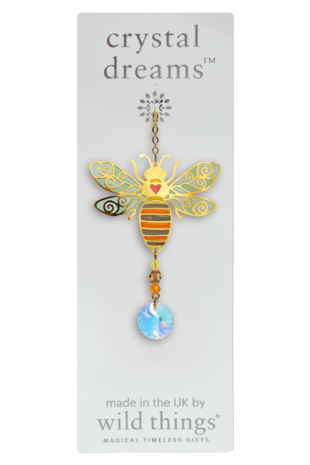 Carded Crystal Dreams Bee - Autumn Gold