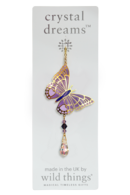 Carded Crystal Dreams Butterfly Purple Emperor