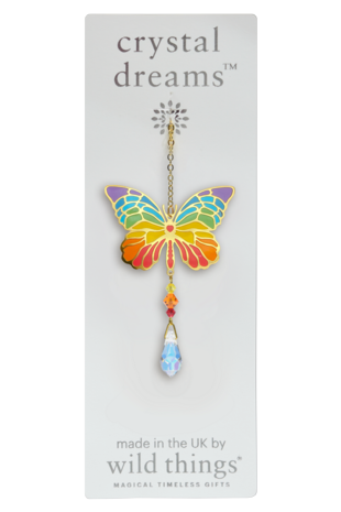 Carded Crystal Dreams Butterfly - Rainbow