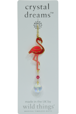 Carded Crystal Dreams Flamingo - Deep Rose