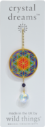 Carded Crystal Dreams Flower of Life - Rainbow