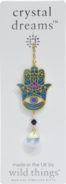 Carded Crystal Dreams Hamsa - Moonlight