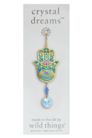 Carded Crystal Dreams Hamsa - Moonlight