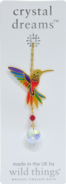 Carded Crystal Dreams Hummingbird - Rainbow