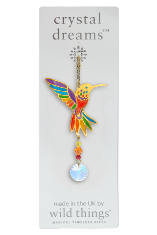 Carded Crystal Dreams Hummingbird - Rainbow