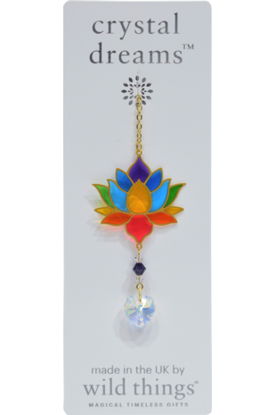 Carded Crystal Dreams Lotus - Rainbow