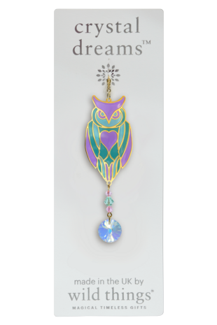 Carded Crystal Dreams Owl - Aurora