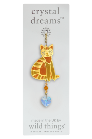 Carded Crystal Dreams Sitting Cat - Marmalade