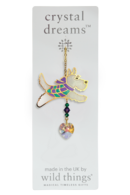 Carded Crystal Dreams Scottie Dog Purple Green