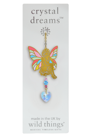 Carded Crystal Dreams Sitting Fairy - Confetti