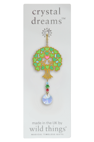 Carded Crystal Dreams Tree of Life - Green