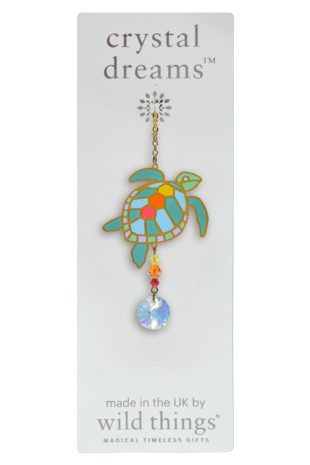 Carded Crystal Dreams Turtle - Marine