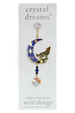 Carded Crystal Dreams Wolf in the Moon Moonlight