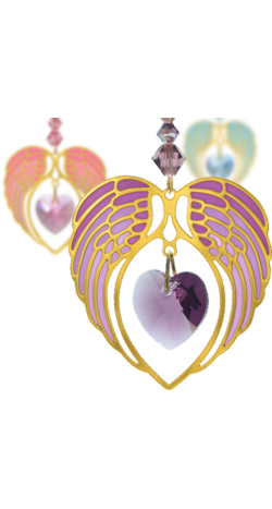Gold Angel Wing Heart