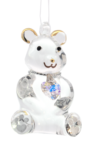 Fantasy Glass Happy Little Bear - Crystal