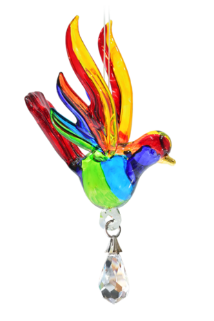 Fantasy Glass Songbird Rainbow